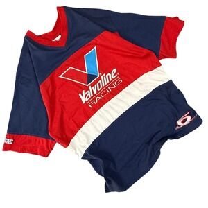 Vintage NASCAR Valvoline Racing Mark Martin Roush Racing T-Shirt Navy Red XL